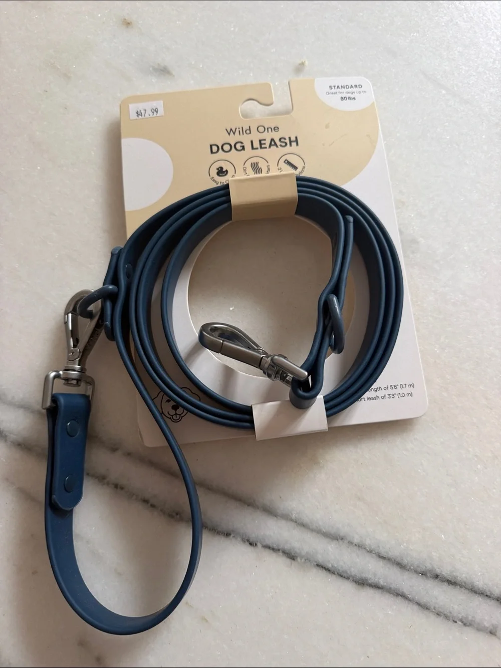 Wild One Blue Dog Leash — Comfortable Everyday Lead